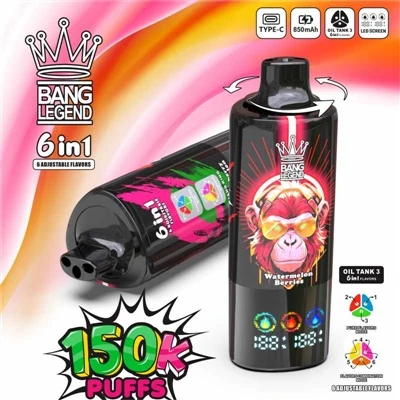 BANG LEGEND 150K wegwerp-e--sigaret: een toonaangevende innovatieve ervaring ...