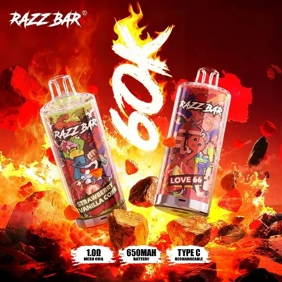 Razz Bar 60000 Wegwerp-e--sigaret|60.000 trekjes, de beste keuze voor de volg...