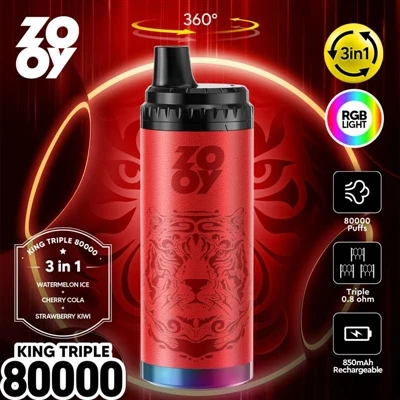 ZOOY KING 3-in-1 80000 Puff wegwerpvape: technologische innovatie en diepgaan...