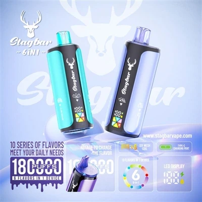 Stag Bar 6in1 180K Puffs: één apparaat doet zes taken, dit is echt een eye--o...