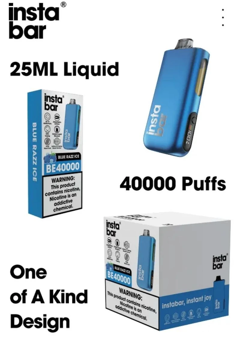 Factory-Wholesale-2024-Pod-Disposable-Pod-Vape-Instabar-Be40000-Fruit-Flavors-Crazy-Selling-Disposable-Vape Insta bar 40K